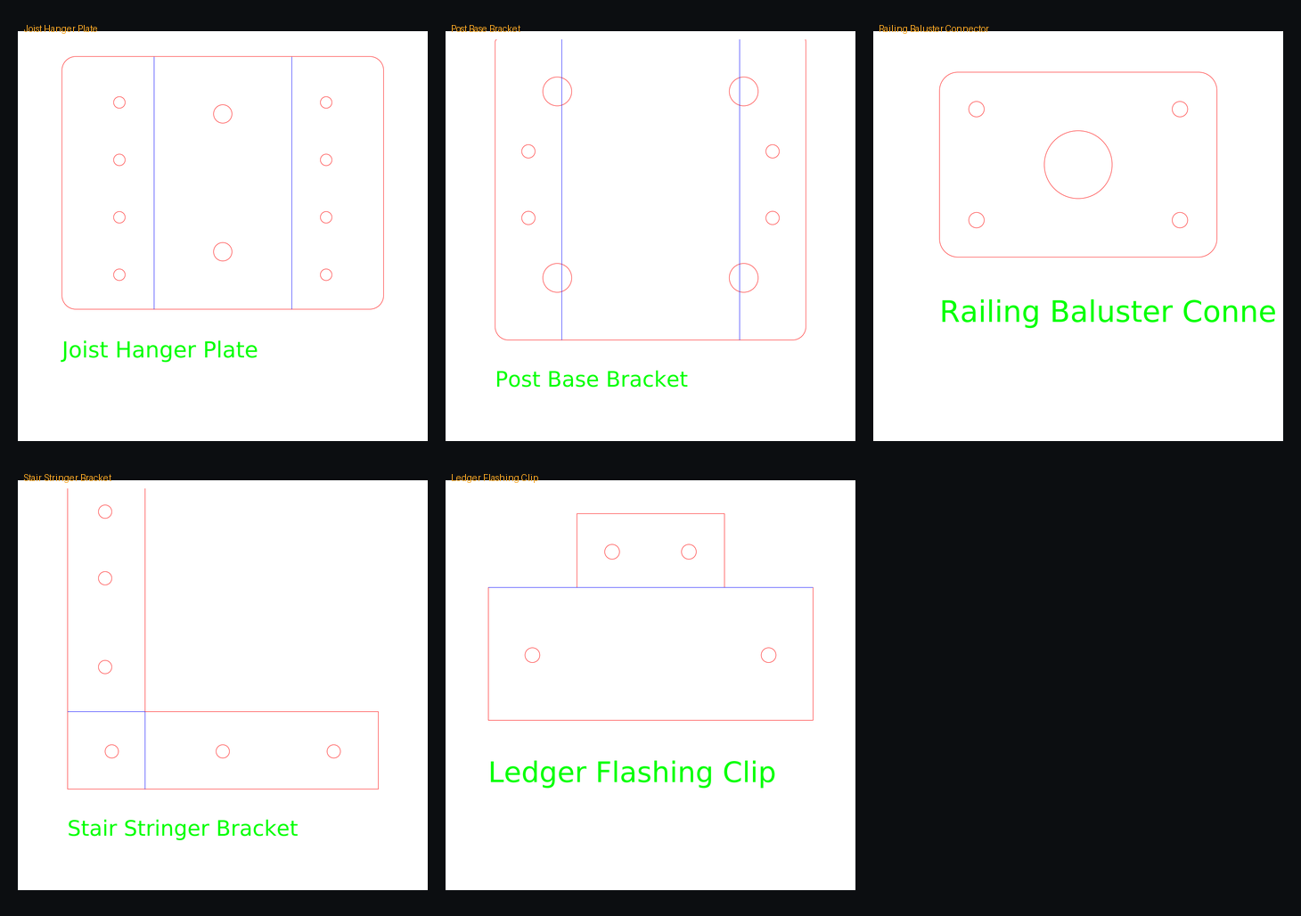 Deck Hardware DXF Pack preview