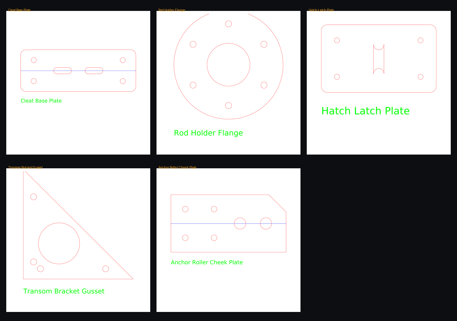 Marine & Boat Hardware DXF Pack preview
