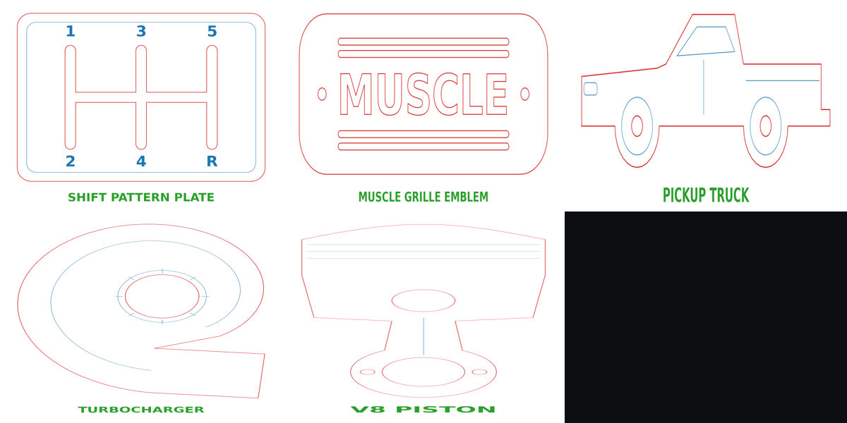 Automotive & Trucks DXF Pack preview