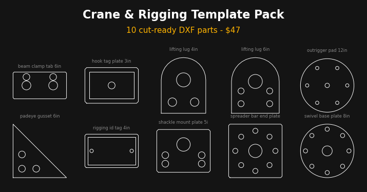 Crane and Rigging Templates pack preview