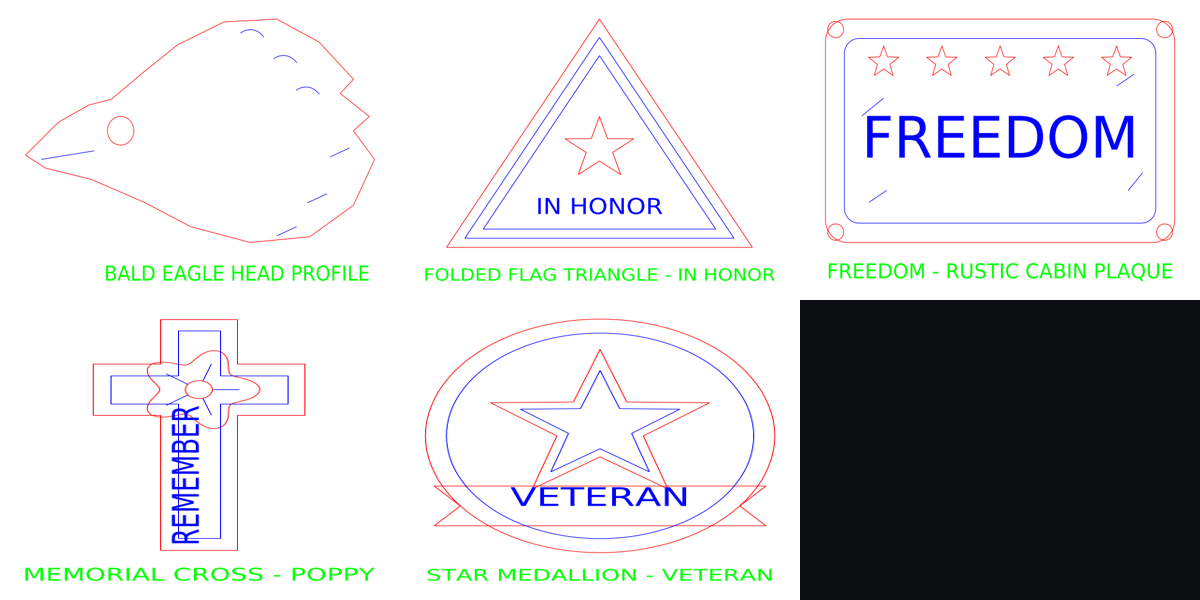 Patriotic Holiday DXF Pack preview