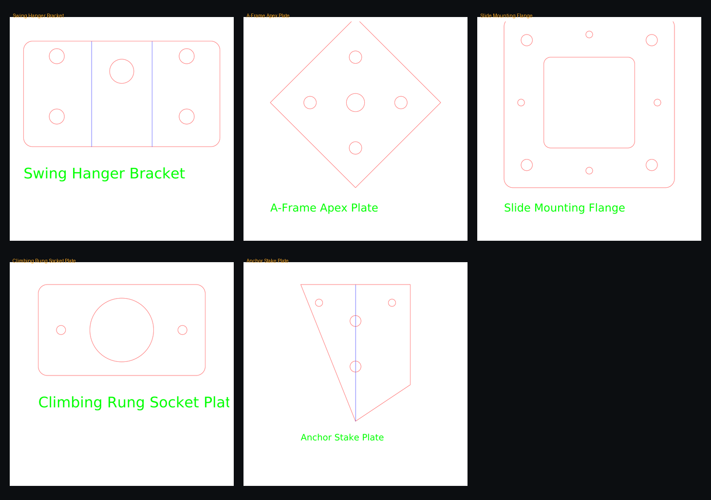 Playground & Swing-Set Hardware DXF Pack preview